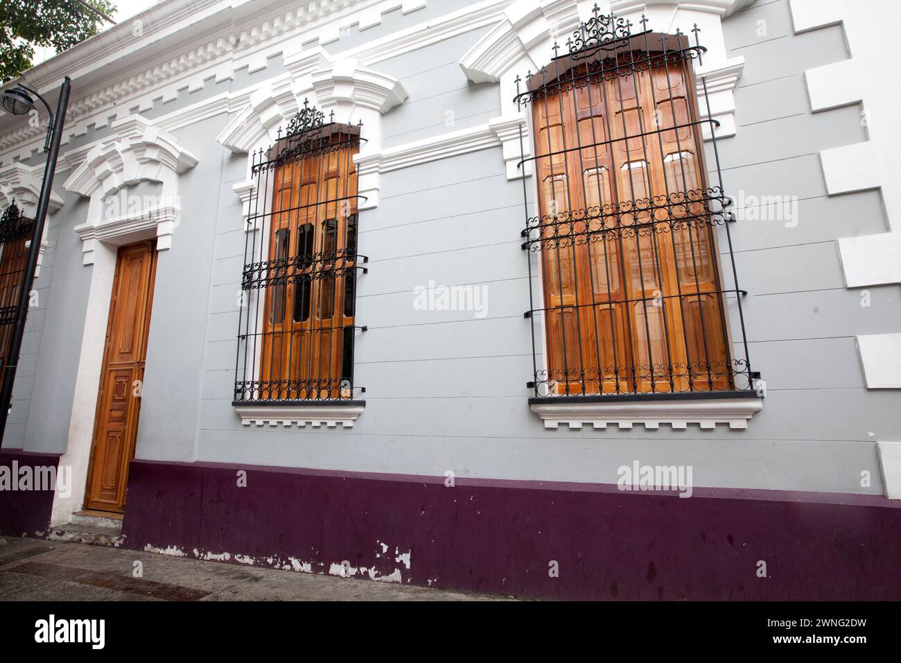 Facade of colonial house in Caracas, Venezuela Stock Photo