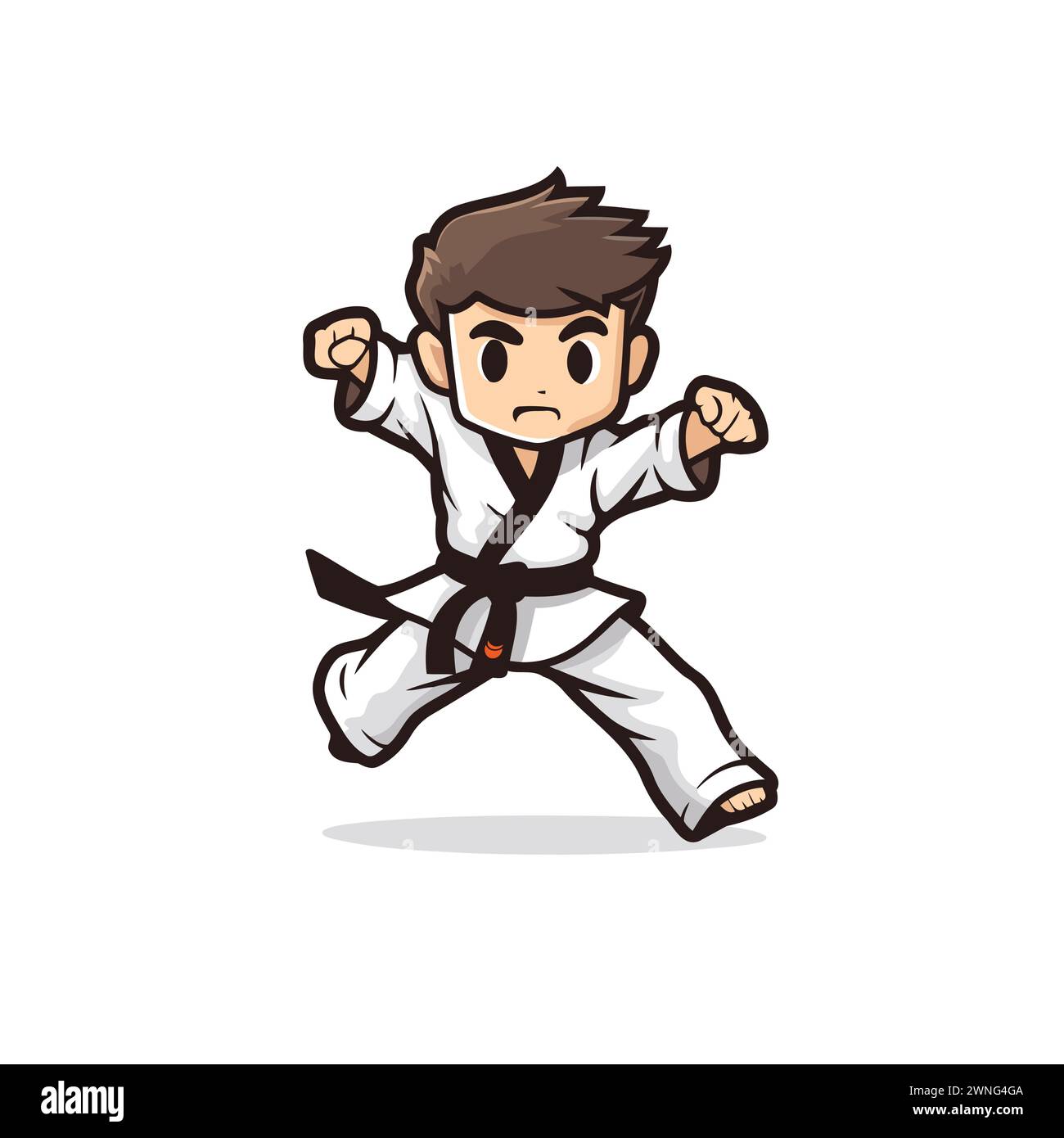 Karate cartoon Cut Out Stock Images & Pictures - Alamy