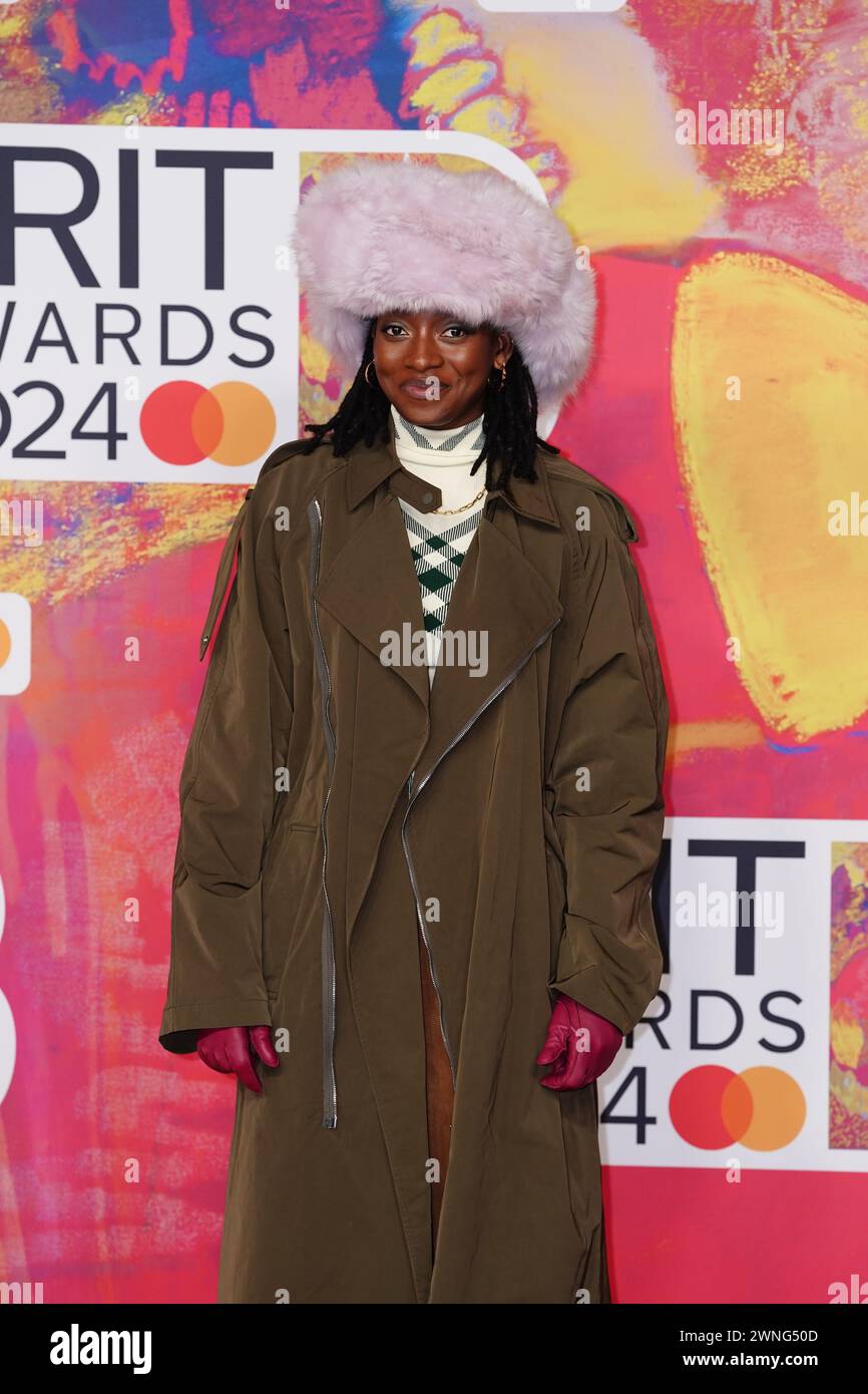 Little Simz attending the Brit Awards 2024 at the O2 Arena, London