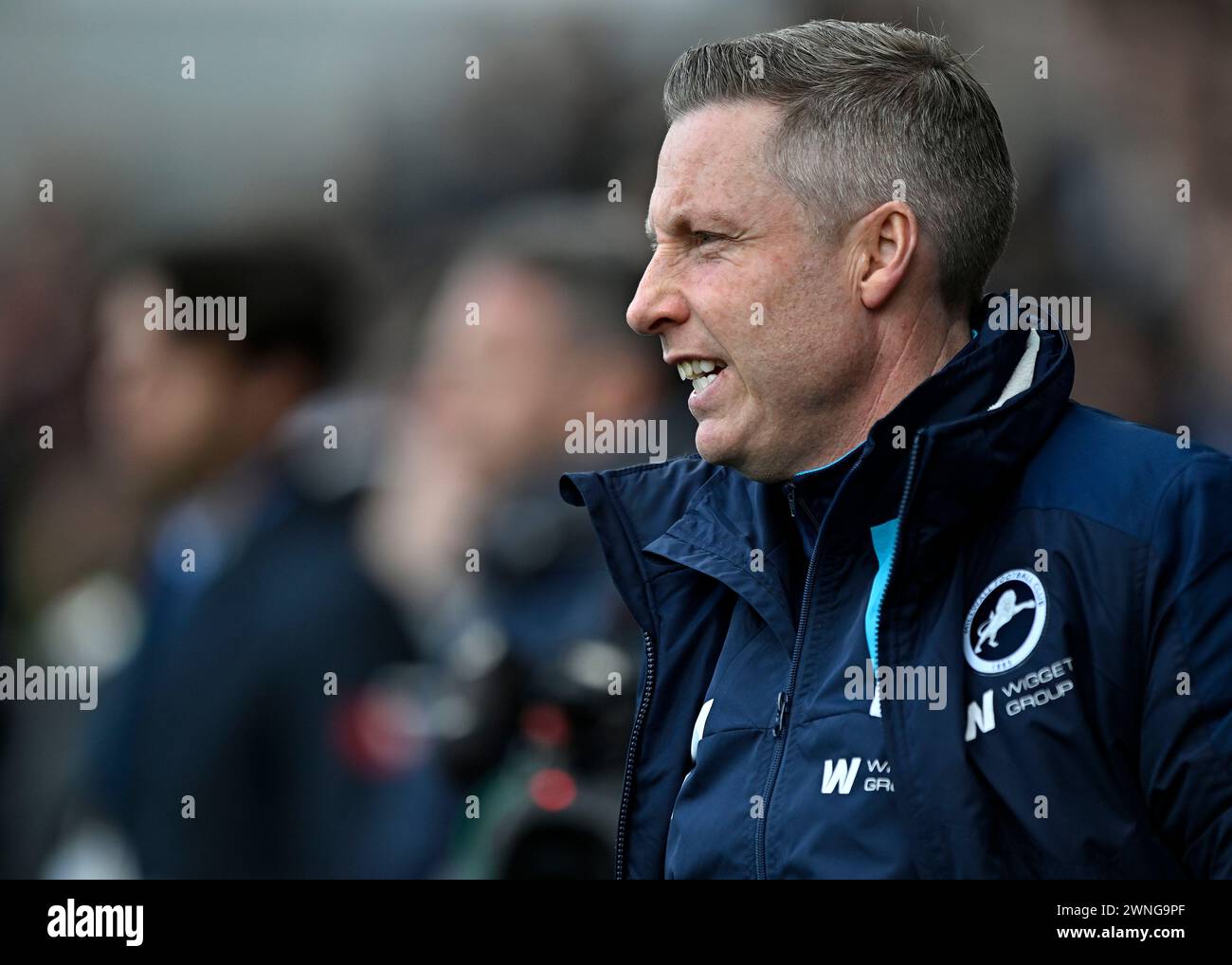 London, UK. 2nd Mar, 2024. Neil Harris (Millwall manager) during the Millwall V Watford match in the EFL Championship at The Den, Bermondsey, London. This Image is for EDITORIAL USE ONLY. Licence required from the the Football DataCo for any other use. Credit: MARTIN DALTON/Alamy Live News Stock Photo
