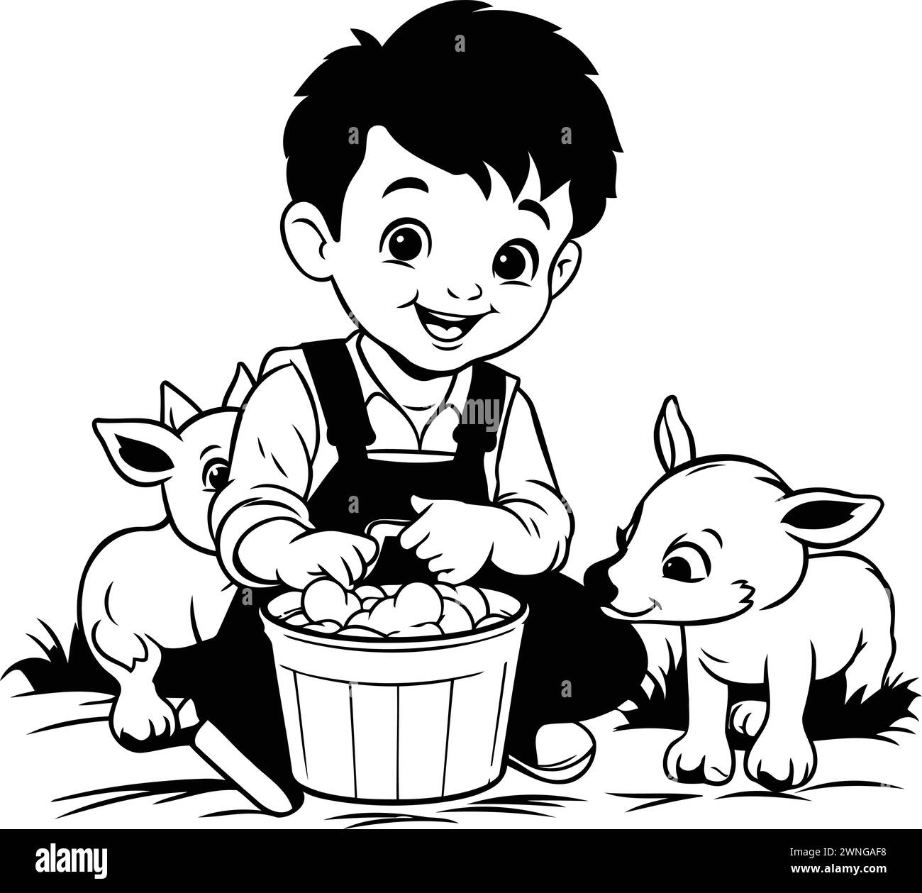 White rabbit clipart Black and White Stock Photos & Images - Alamy