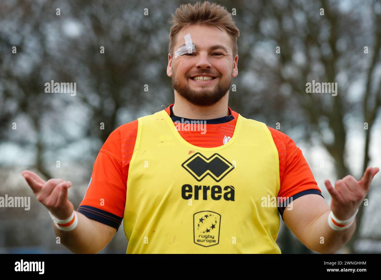 AMSTERDAM, NETHERLANDS - MARCH 02: David Anderson player of Haagsche RC during the International Rugby Europe Championship match between The Netherlan Stock Photo