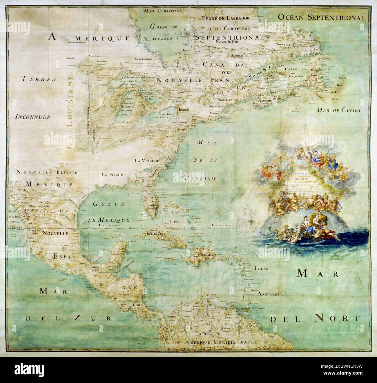 1680s map america hi-res stock photography and images - Alamy