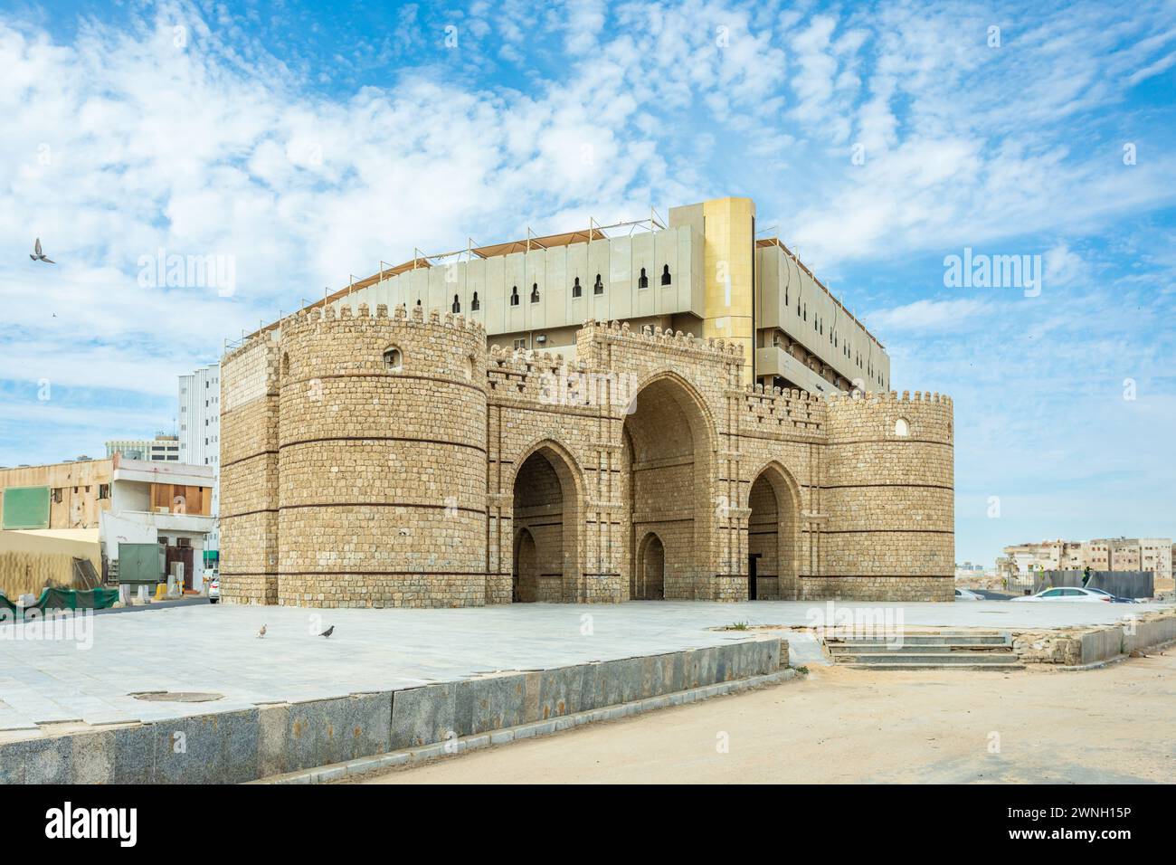 Baab Makkah, old arab ruined fortified Mecca gate, Jeddah, Saudi Arabia Stock Photo