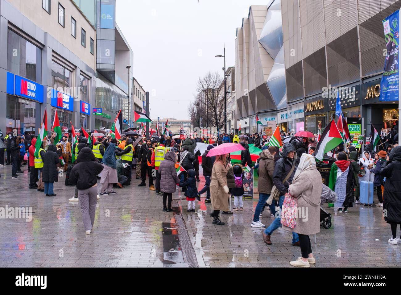 Pro Palestine march, Birmingham, 02/03/24 Stock Photo - Alamy
