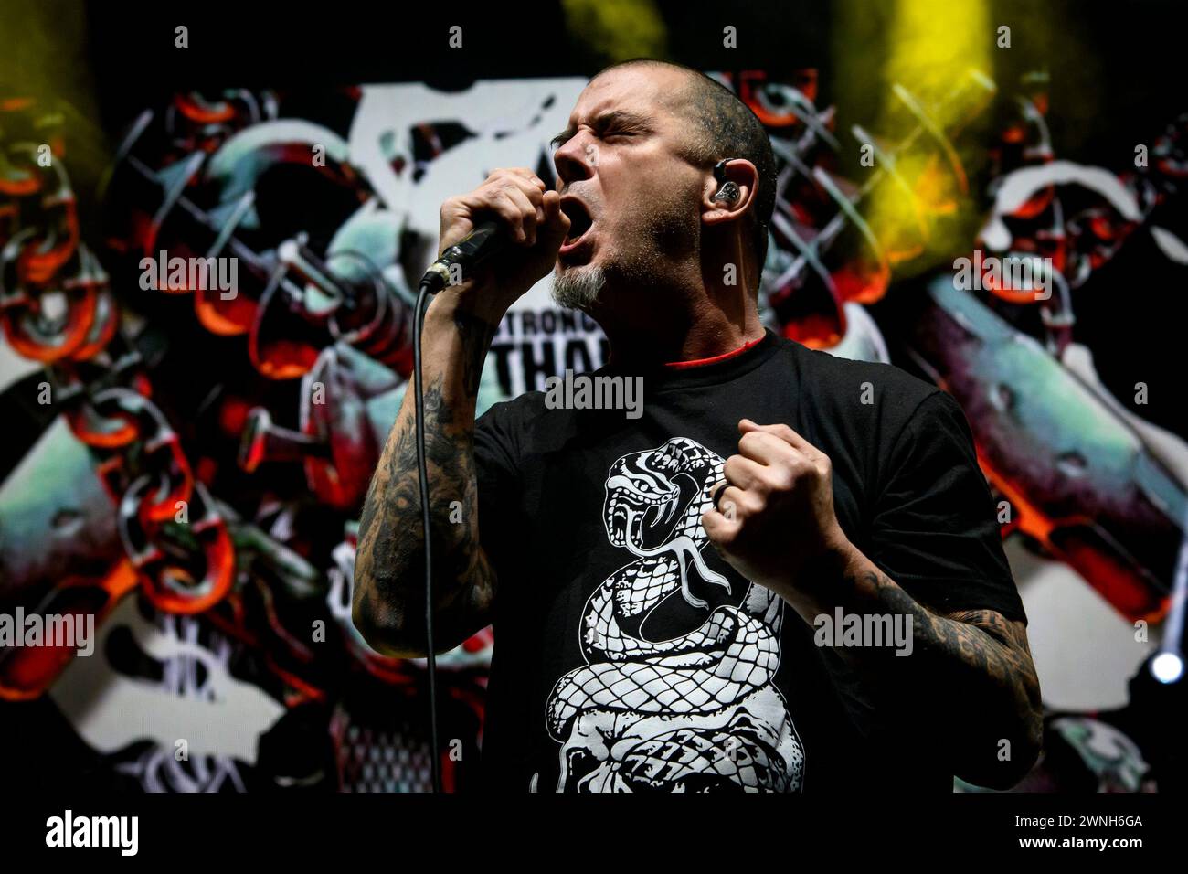 Toronto, Canada. 26th Feb, 2024. Phil Anselmo of American heavy metal