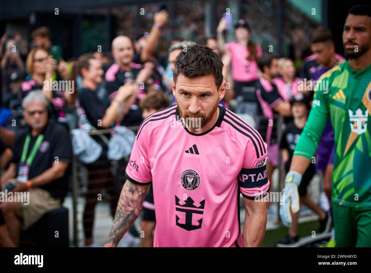 Fort Lauderdale, FL, USA. 2nd March 2024. 10-Lionel Messi of Inter Miami during the match Orlando City SC vs Inter Miami CF at CHASE Stadium in Florida, USA. Credit:Yaroslav Sabitov/YES Market Media/Alamy Live News. Stock Photo