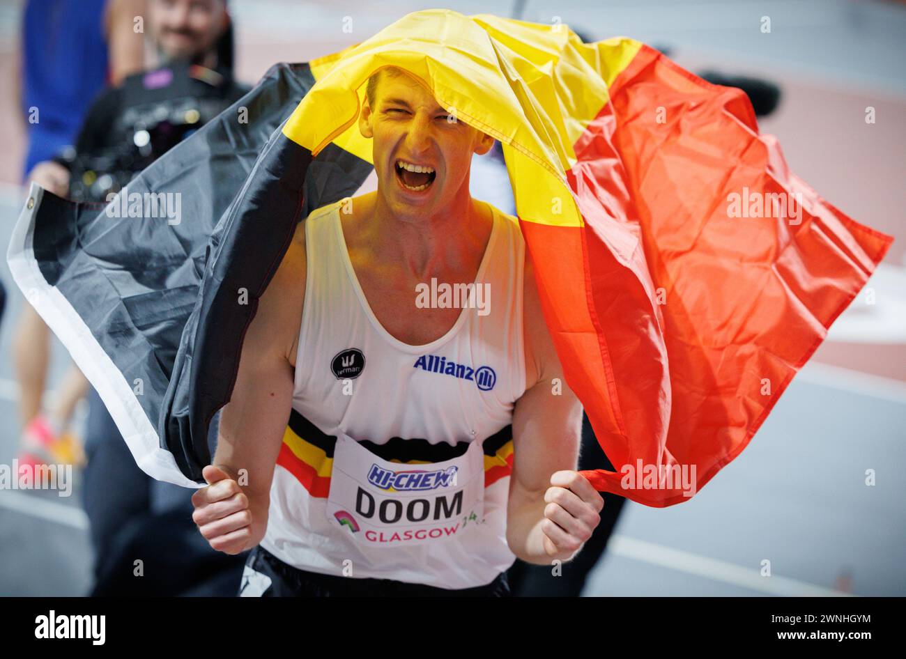 Glasgow, UK. 02nd Mar, 2024. Belgian Alexander Doom celebrates after