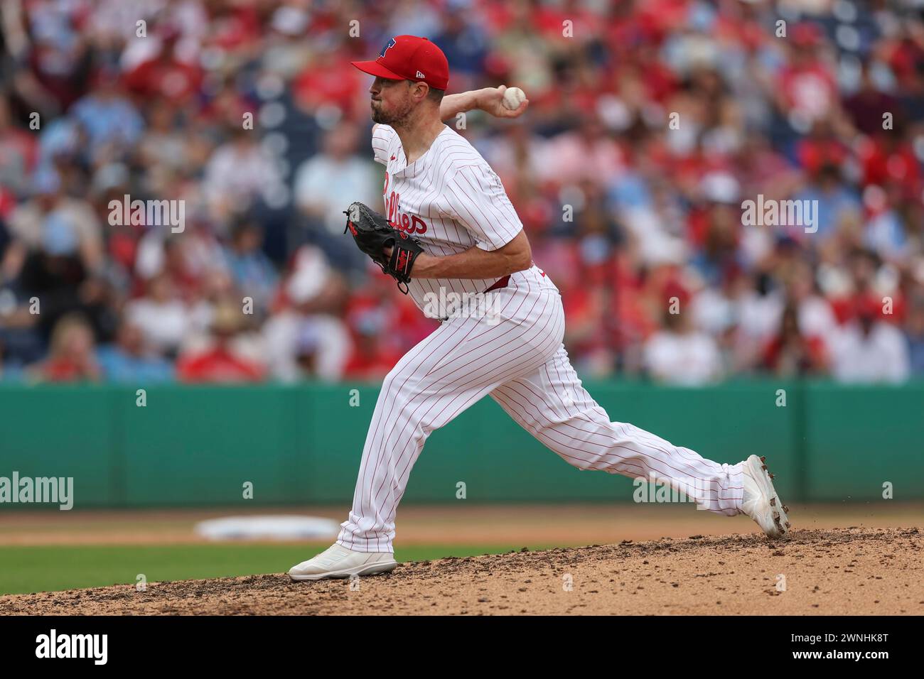 Clearwater, Florida, USA. 2nd Mar, 2025. Philadelphia Phillies pitcher