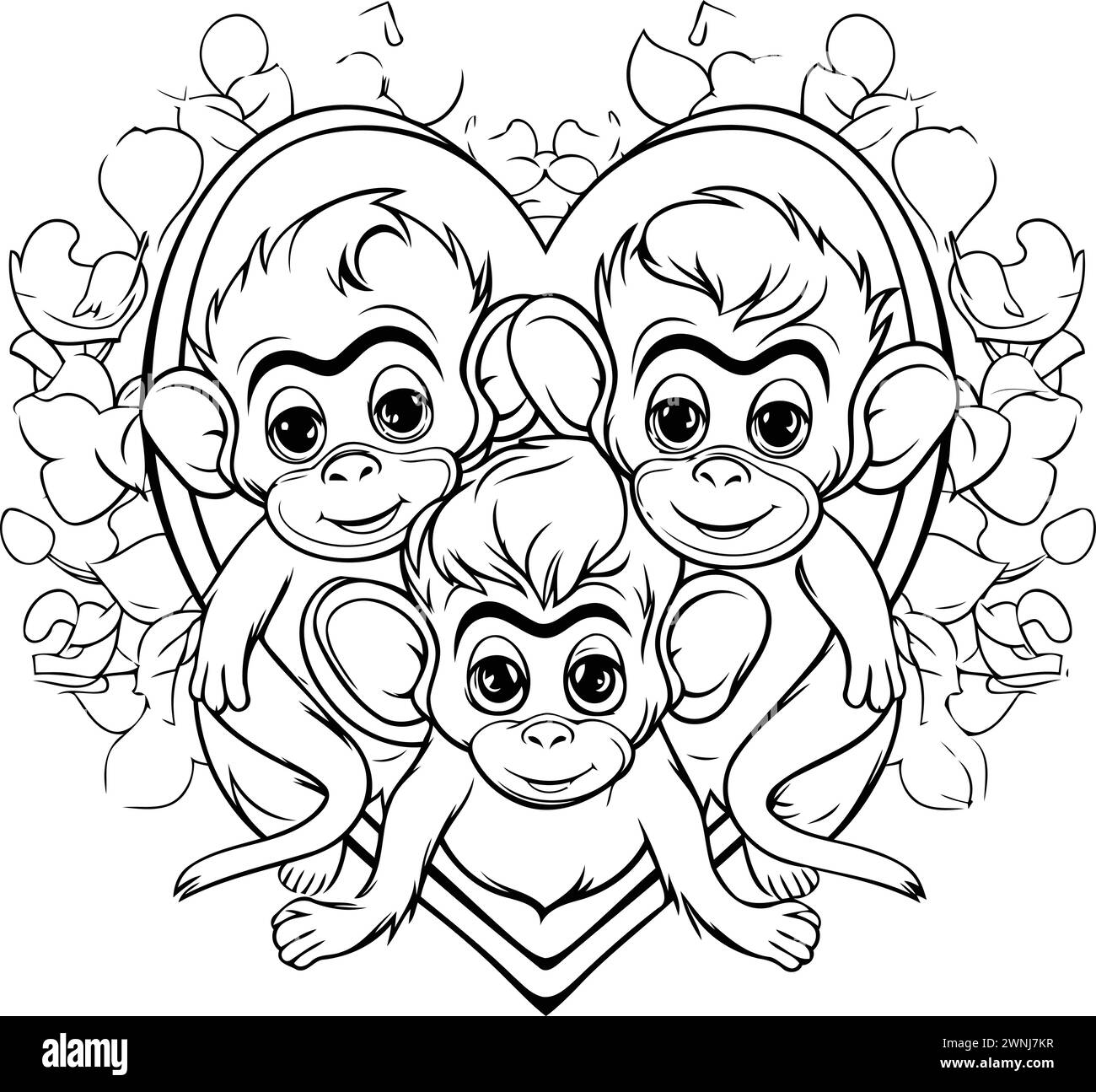Love monkey heart symbol in hi-res stock photography and images - Alamy