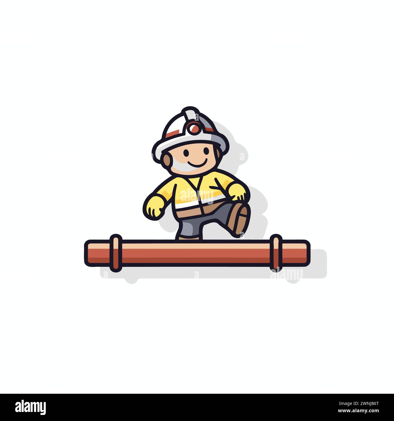 Fireman at fire Stock Vector Images - Alamy