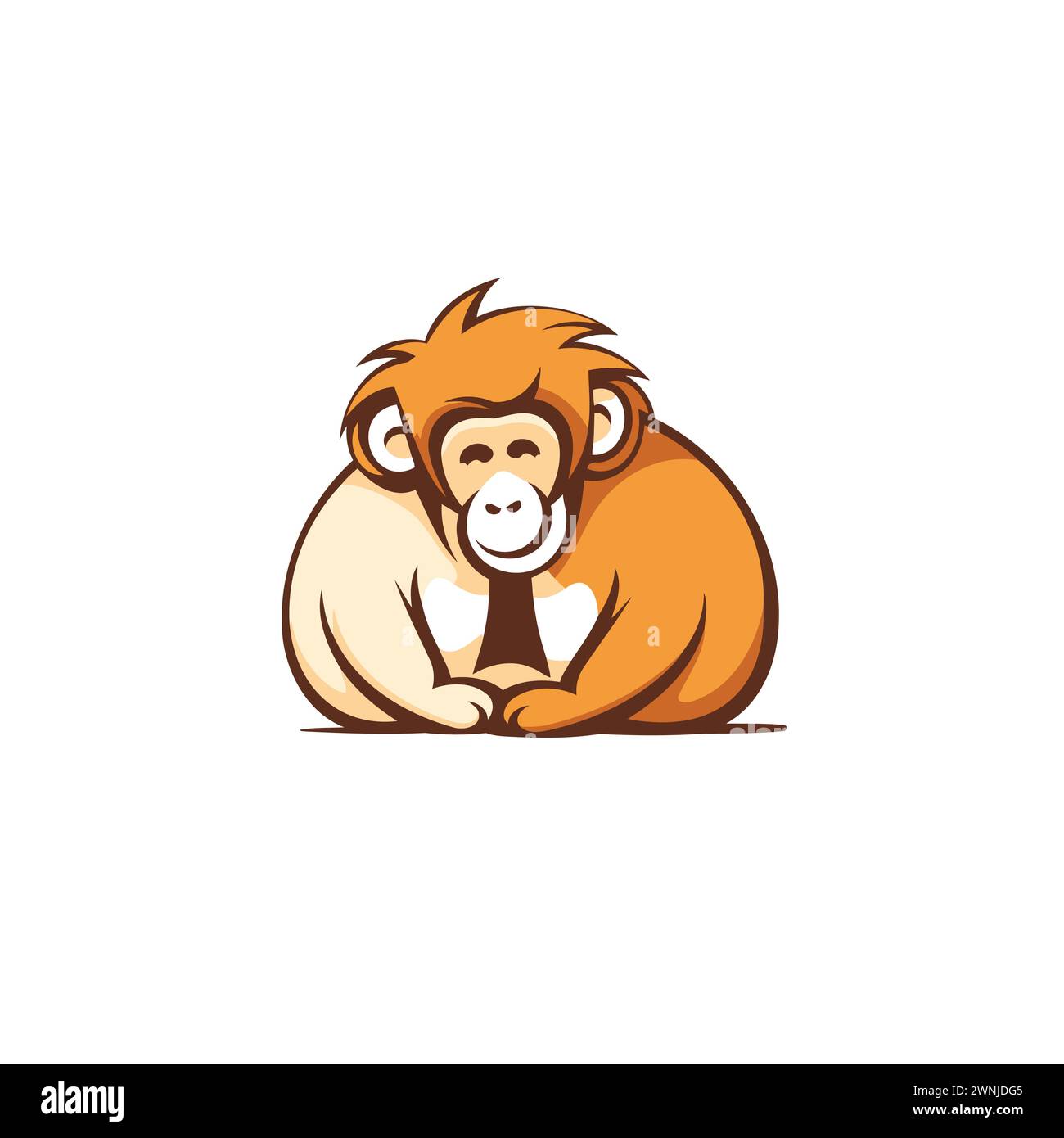 Monkey icon vector design template. Monkey logo design. Vector