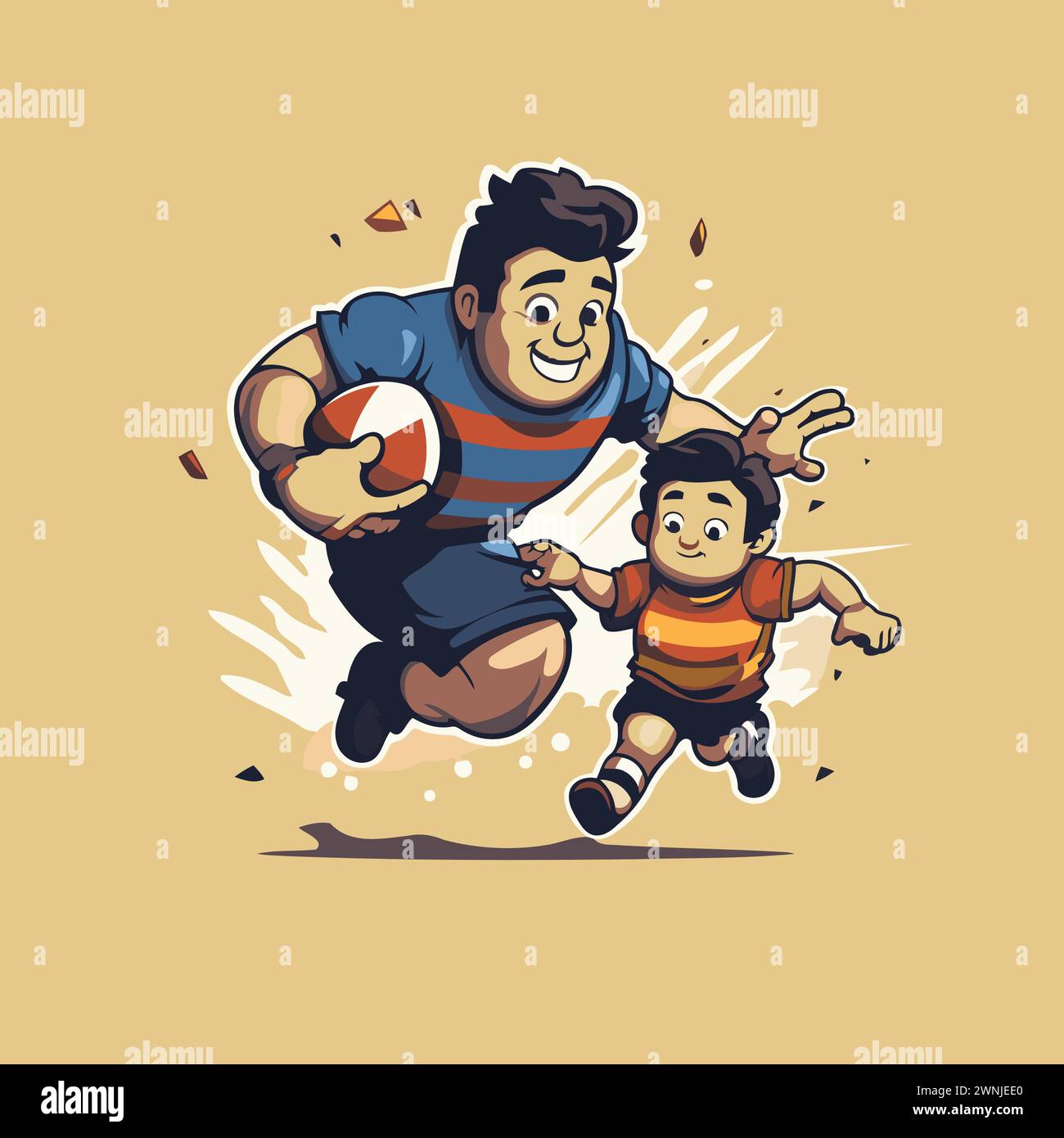 Man playing rugby icon vector vectors hi-res stock photography and ...