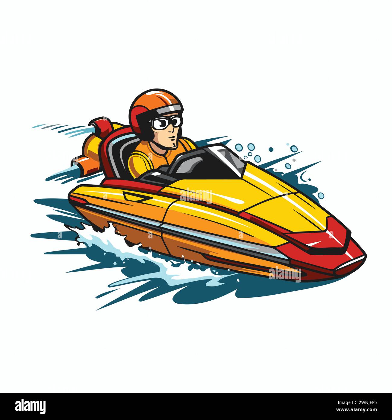 Water scooter icon. Vector illustration of a water scooter Stock Vector