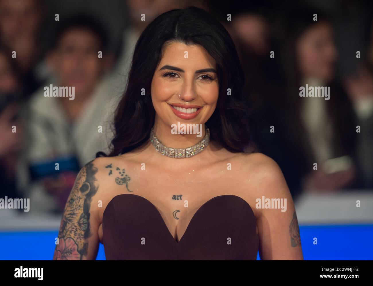 Malaga, Spain. 02nd Mar, 2024. Spanish singer Naiara Moreno, poses on ...