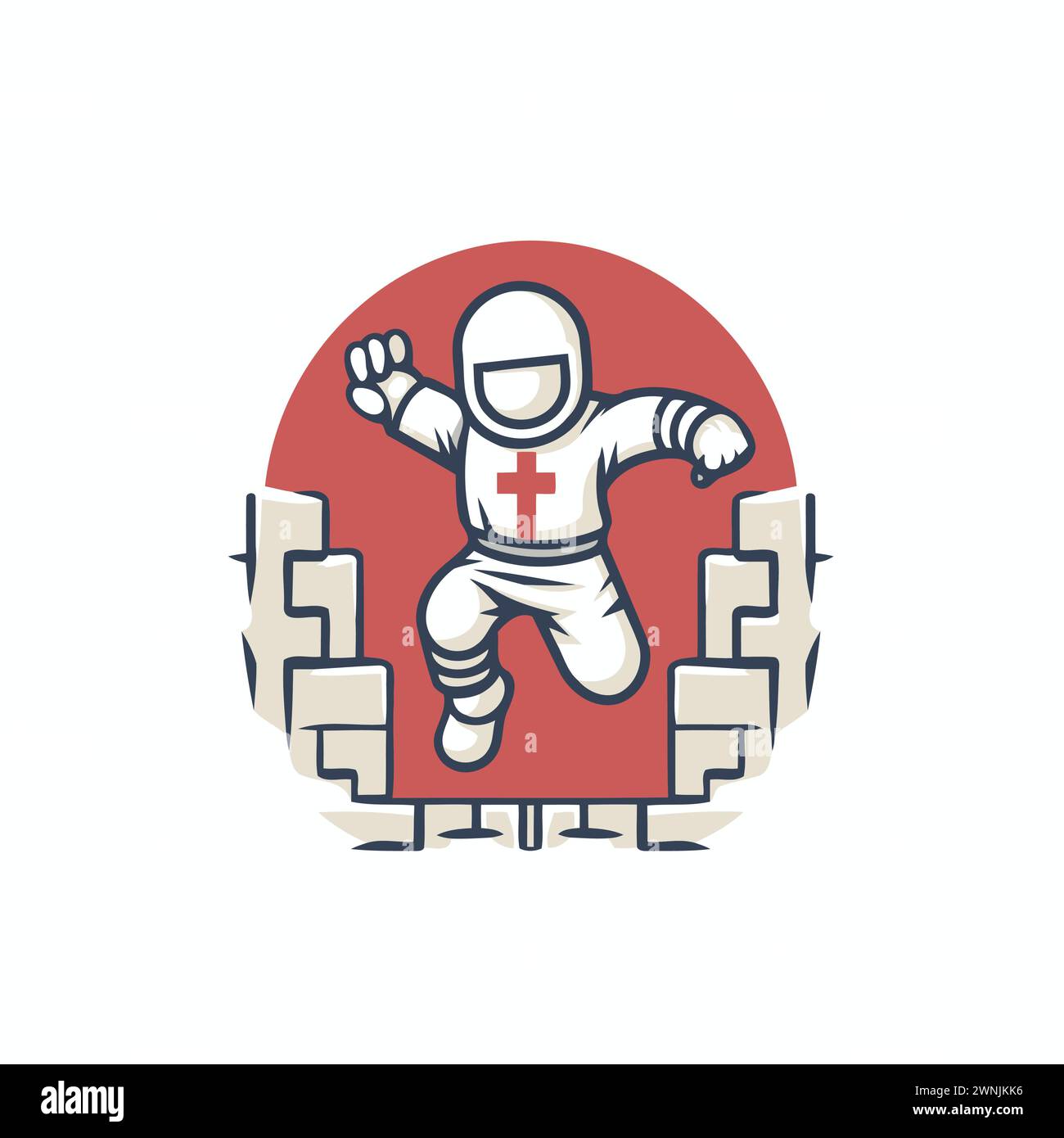 Astronaut in space suit. Astronaut icon. Vector illustration Stock Vector