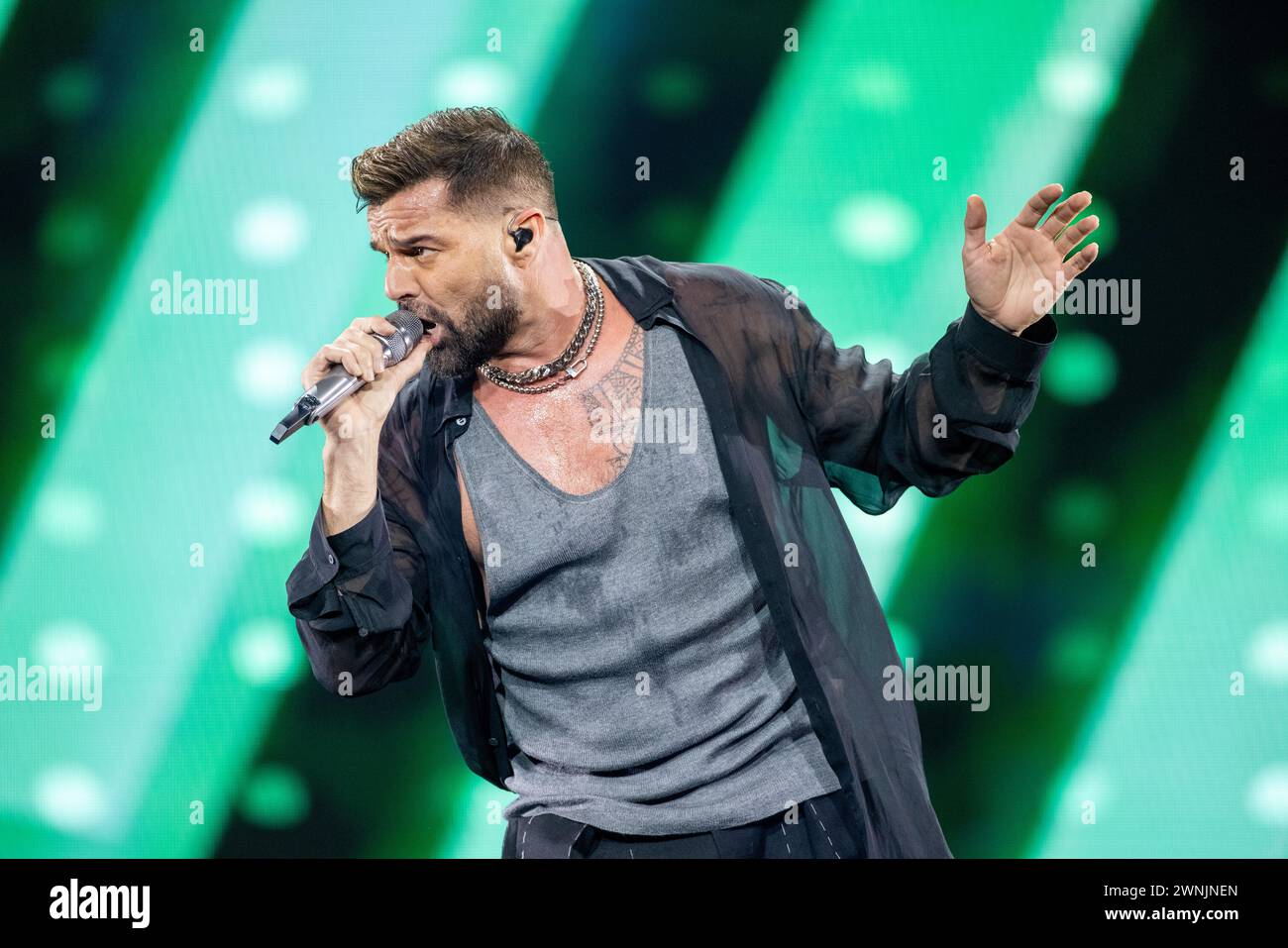 Latin Singer Ricky Latino singer and songwriting artist, Ricky Martin, performs on stage ...