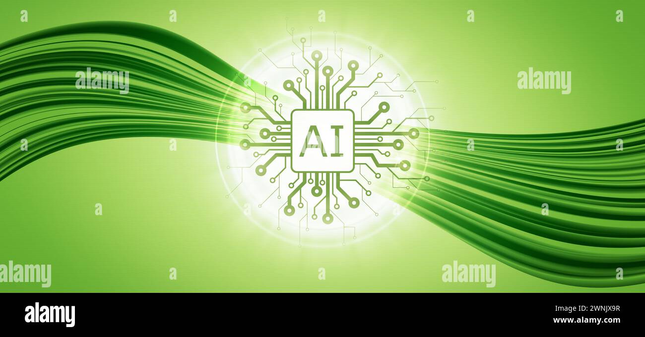 AI Artificial intelligence, connections, machine learning and computer ...