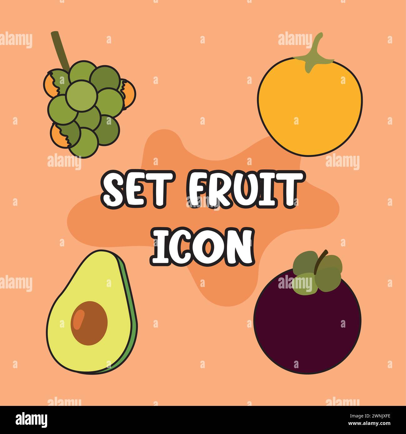 Set of fruit icons Vector Stock Vector Image & Art - Alamy