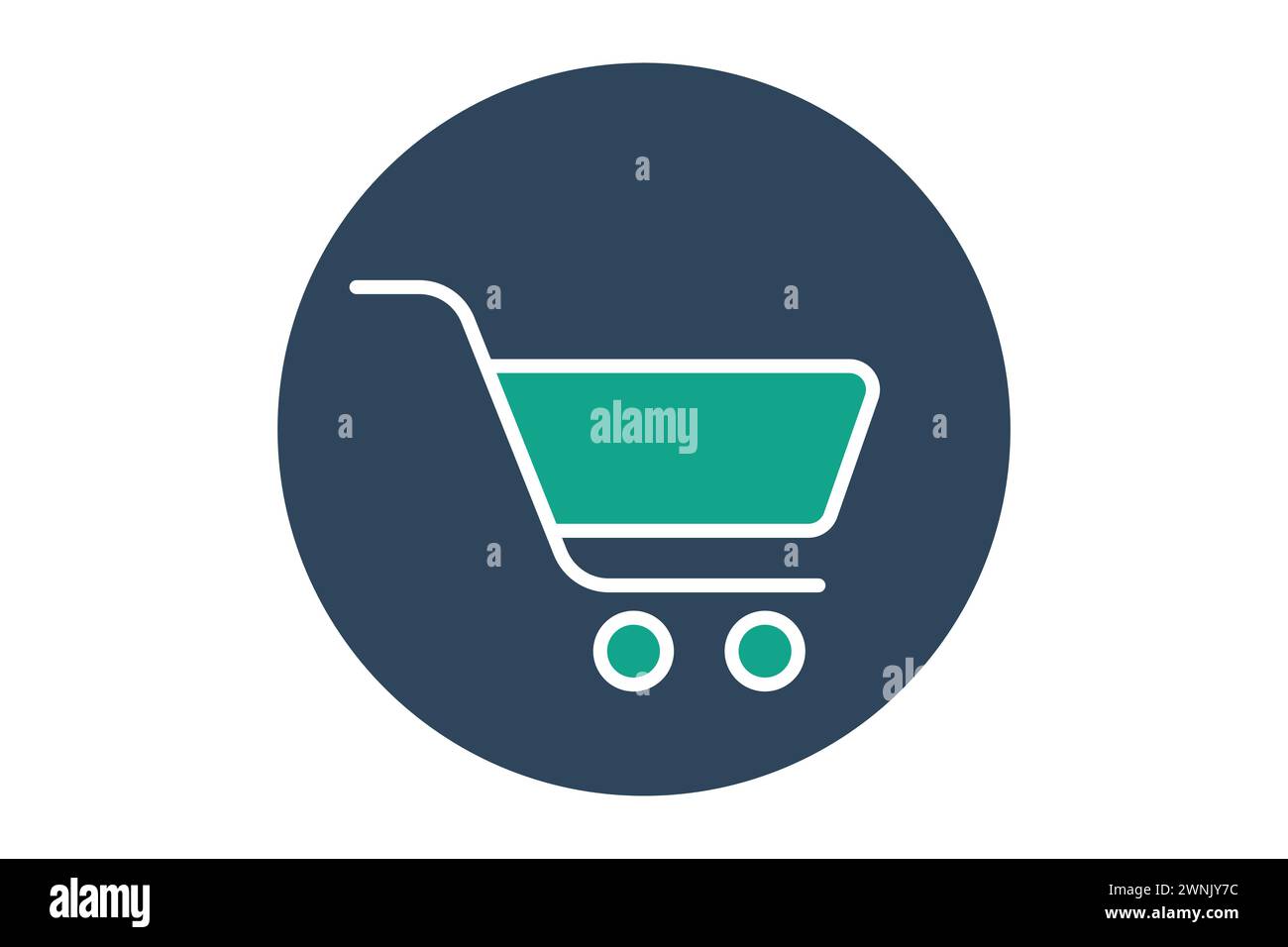 shopping cart icon. suitable for websites and online shopping interfaces. solid icon style. element illustration Stock Vector