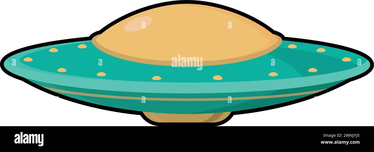 Colored ufo spaceship icon Vector Stock Vector Image & Art - Alamy