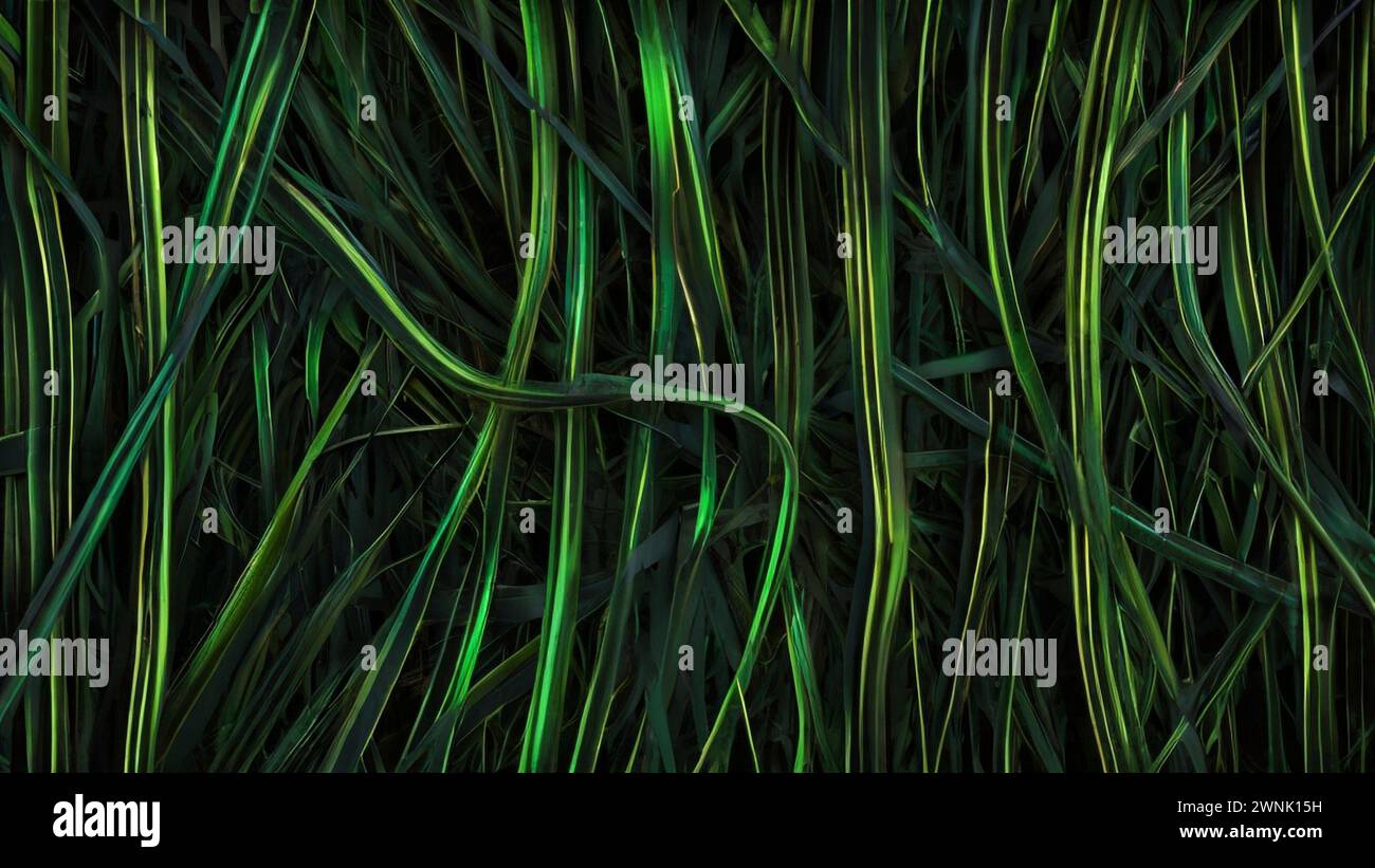 Default abstract organic green lines as natural wallpaper background Stock Photo