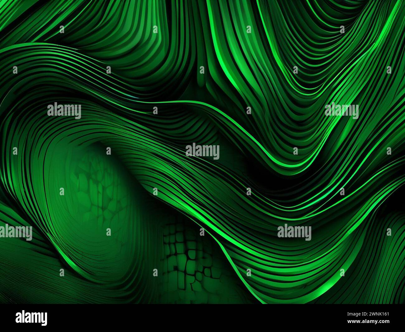 Default abstract organic green lines as wallpaper background Stock Photo