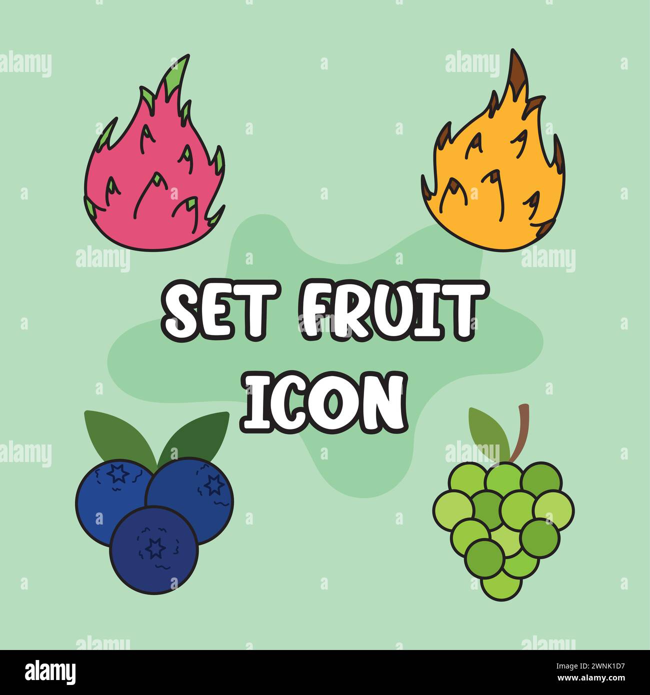 Set of fruit icons Vector Stock Vector Image & Art - Alamy