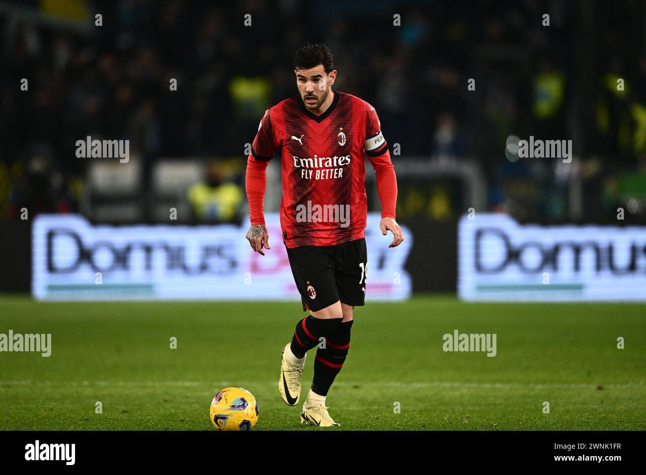 Theo Hernandez of AC Milan in action during the Serie A match between