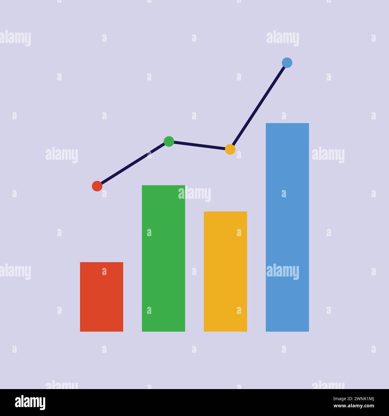 Business Chart Data Vector Icon Illustration Business Chart Stock Vector