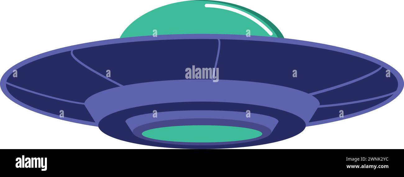 Colored ufo spaceship icon Vector Stock Vector Image & Art - Alamy
