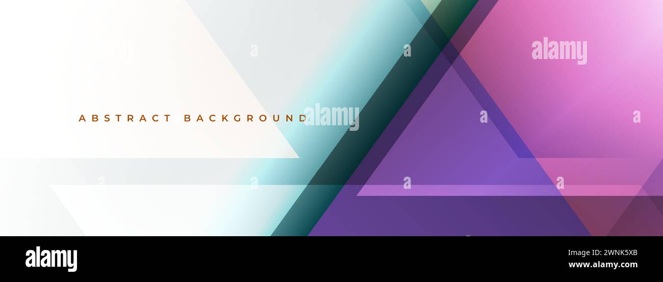 Abstract modern wide horizontal banner with bright colours and geometric shapes. Vector illustration colored background for banner, cover, wallpaper Stock Vector