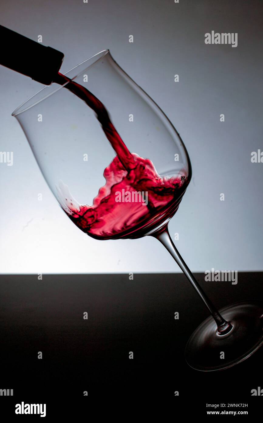 A glass of red wine Stock Photo