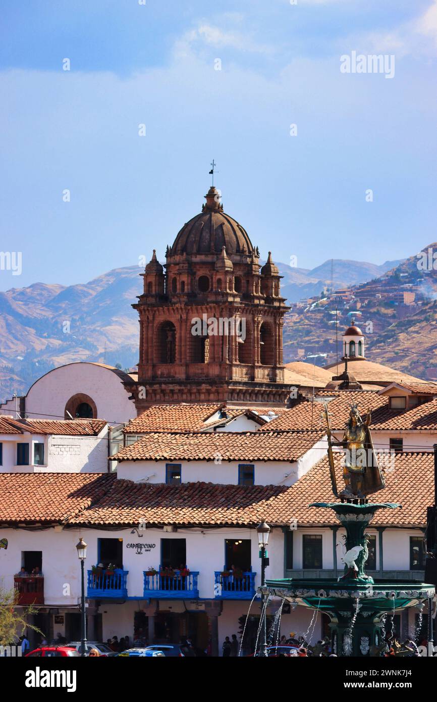 Cusco Cathedral during the day Stock Photo