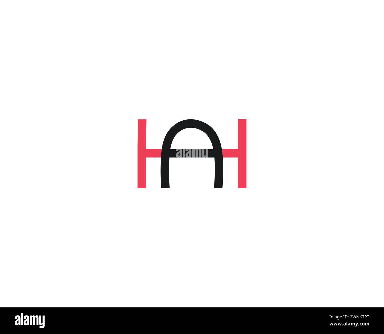 creative letter HA logo design vector template Stock Vector