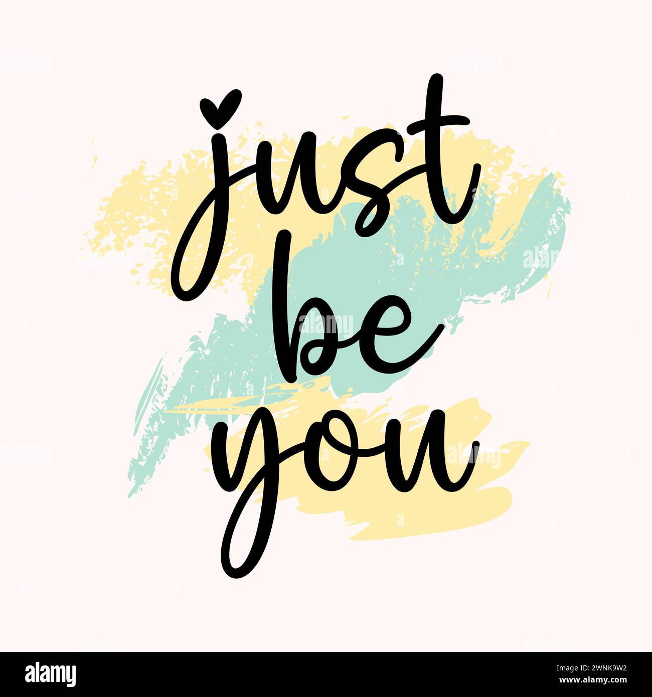 Just be you typography, beautiful flowers. Vector illustration design for fashion graphics, t shirt prints, posters. Stock Vector