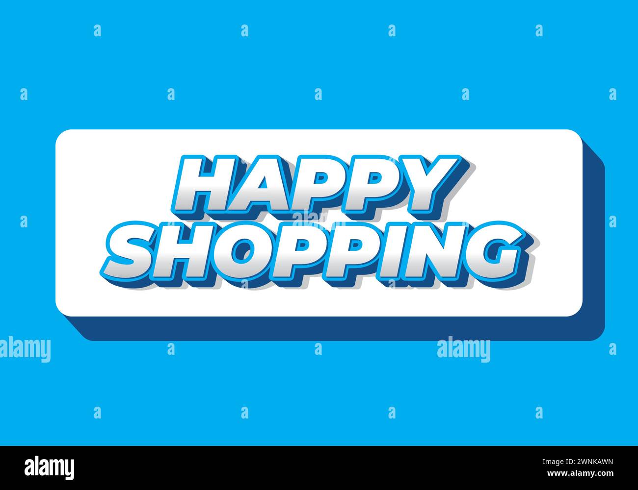 Happy shopping. Text effect design in 3D look with eye catching color ...