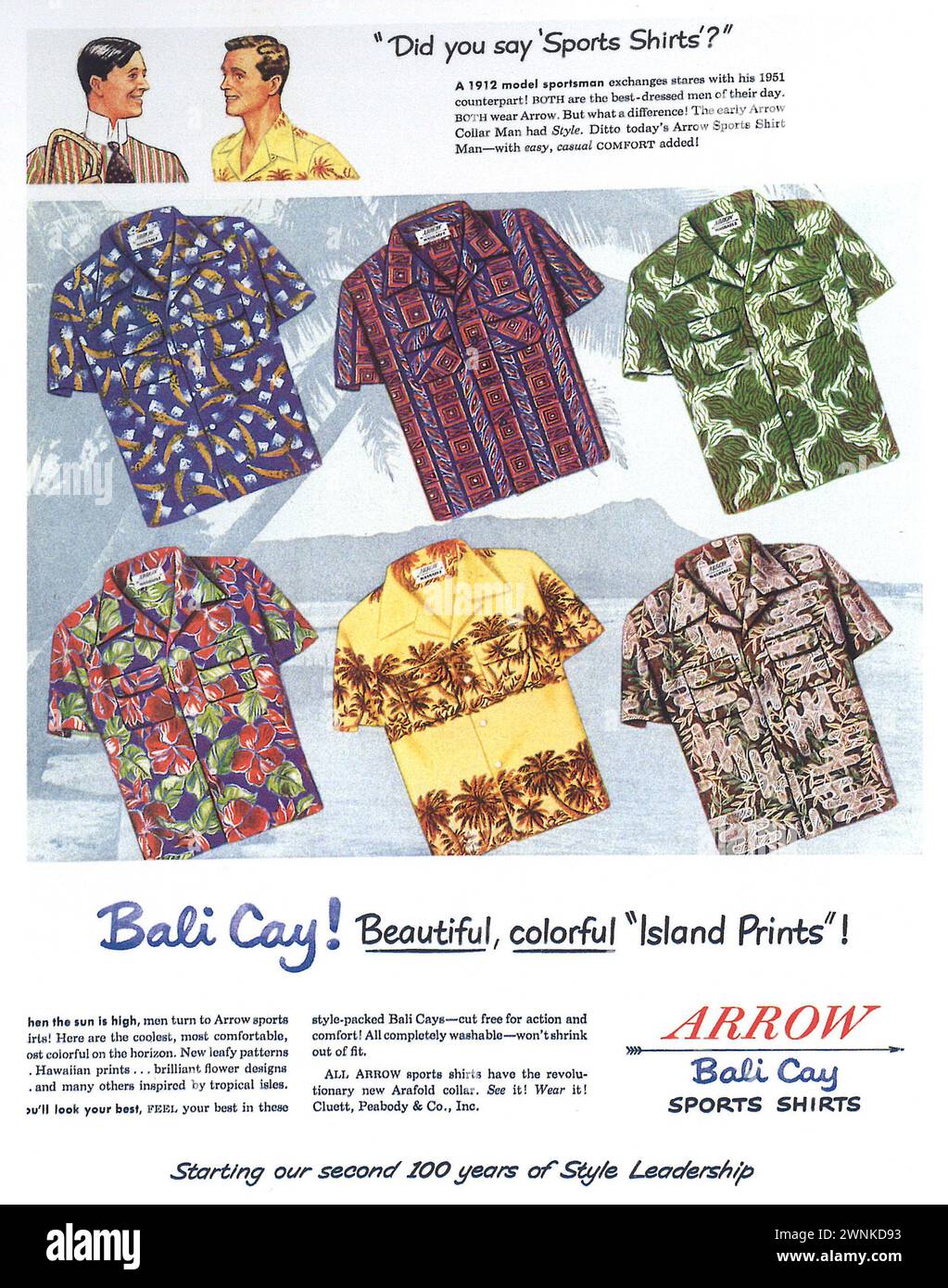 1950s usa arrow magazine advert hi-res stock photography and