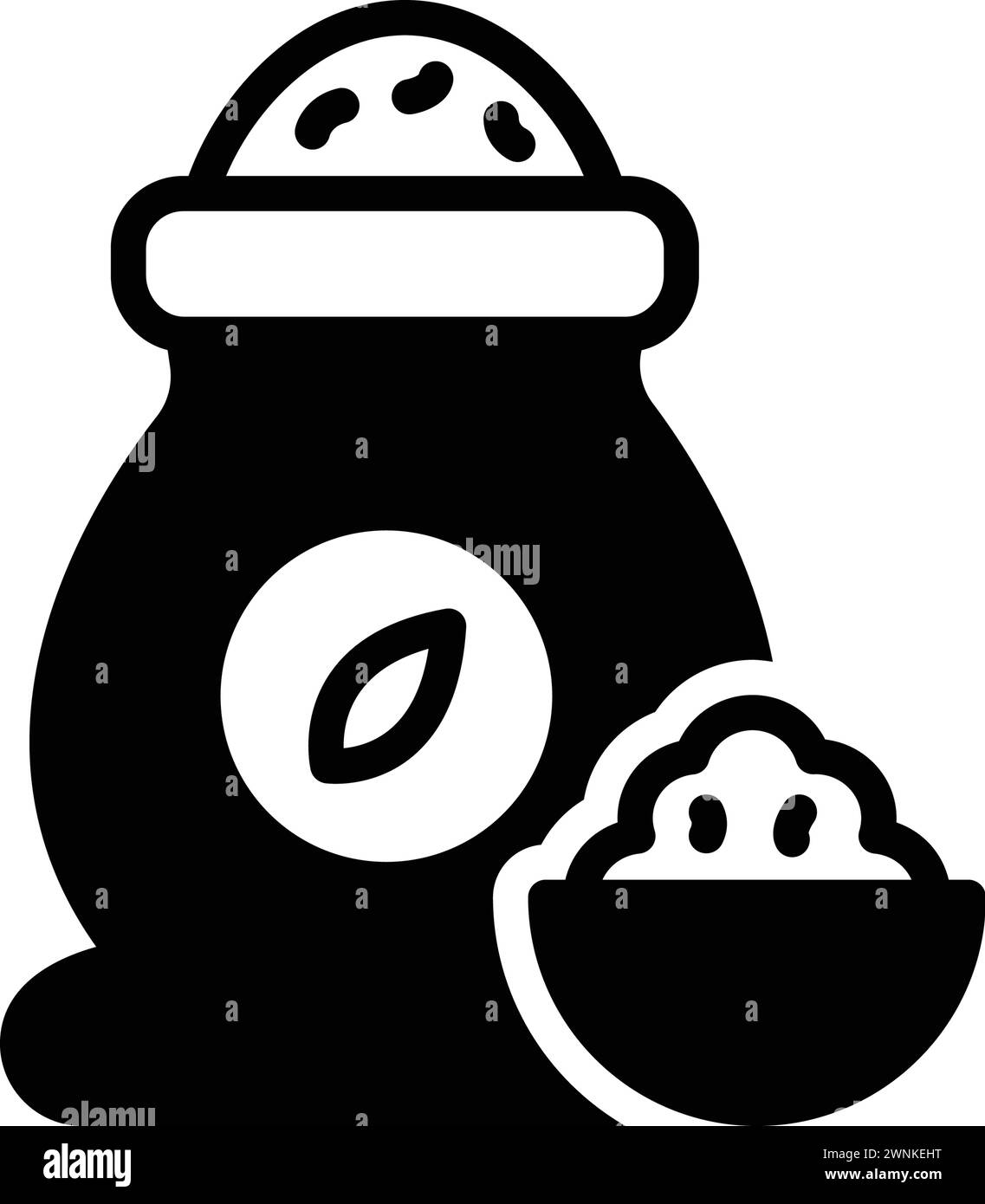 Icon for rice,bowl Stock Vector