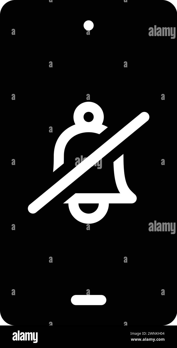 Silent phone icon logo hi-res stock photography and images - Alamy