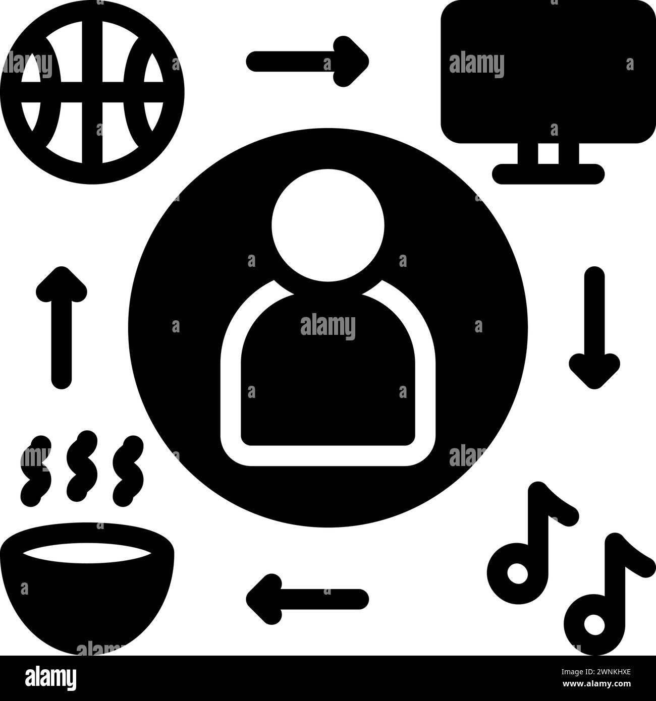Icon for hobbies,people Stock Vector