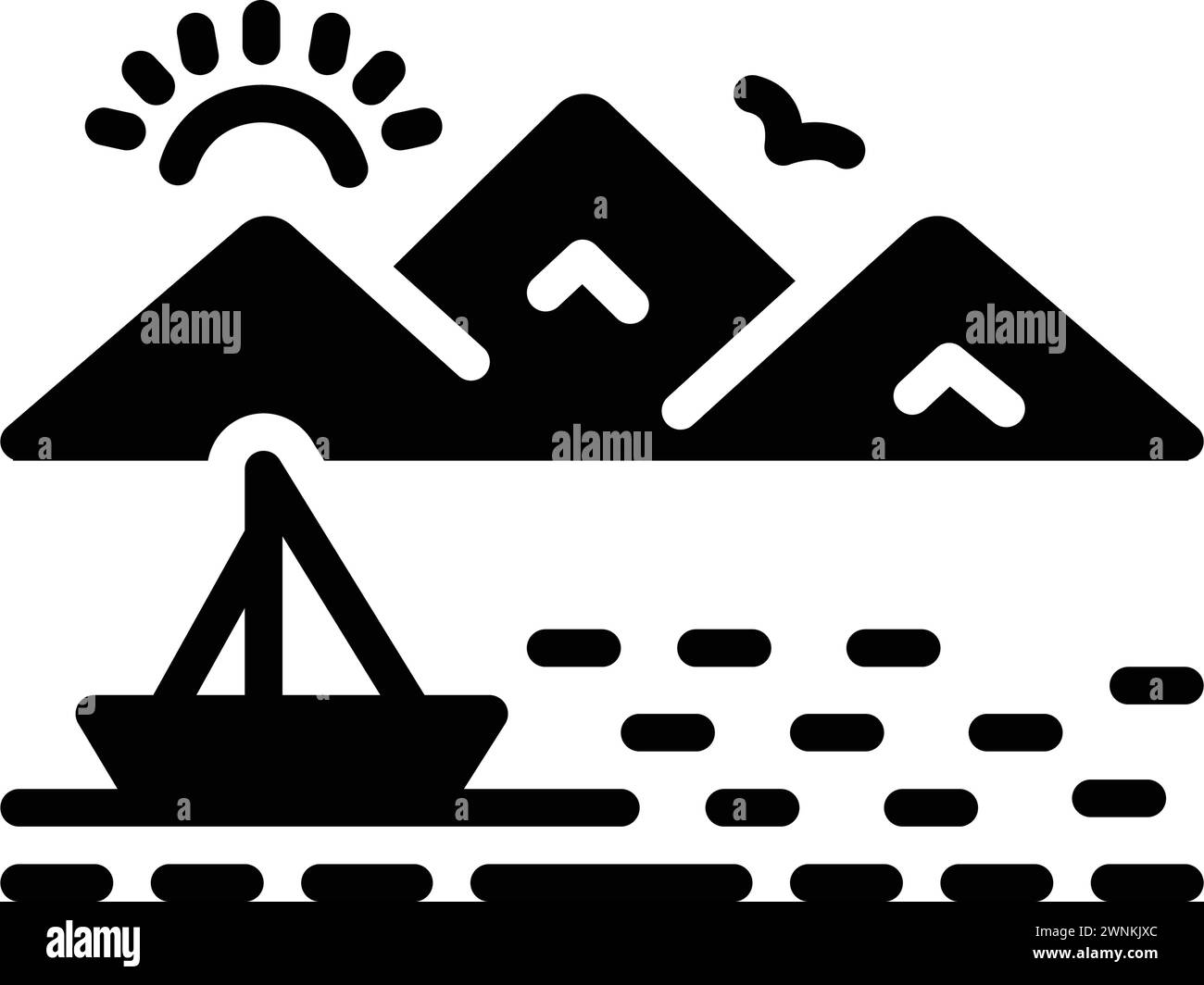 Icon for tahoe,mountain Stock Vector