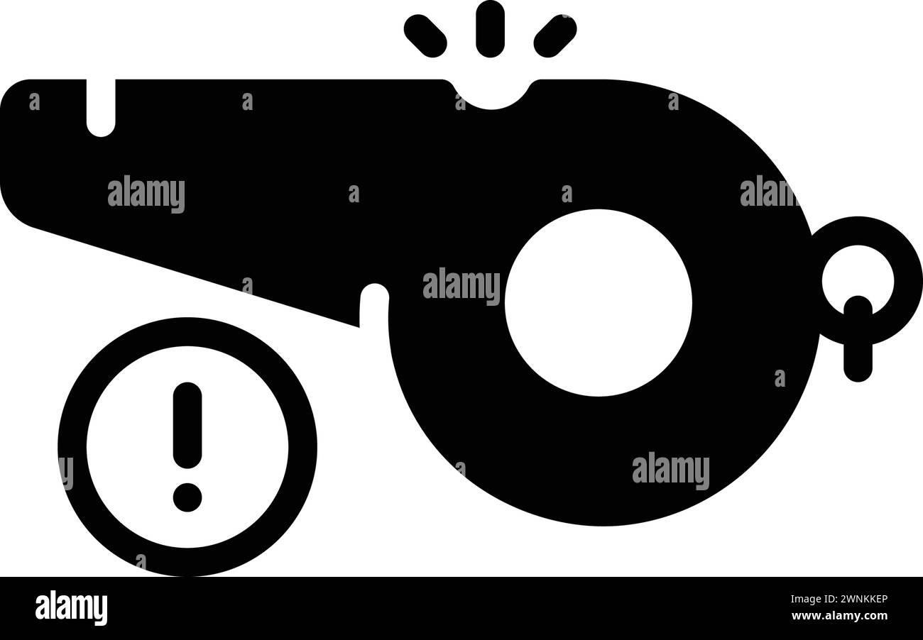 Icon for whistle,blow Stock Vector