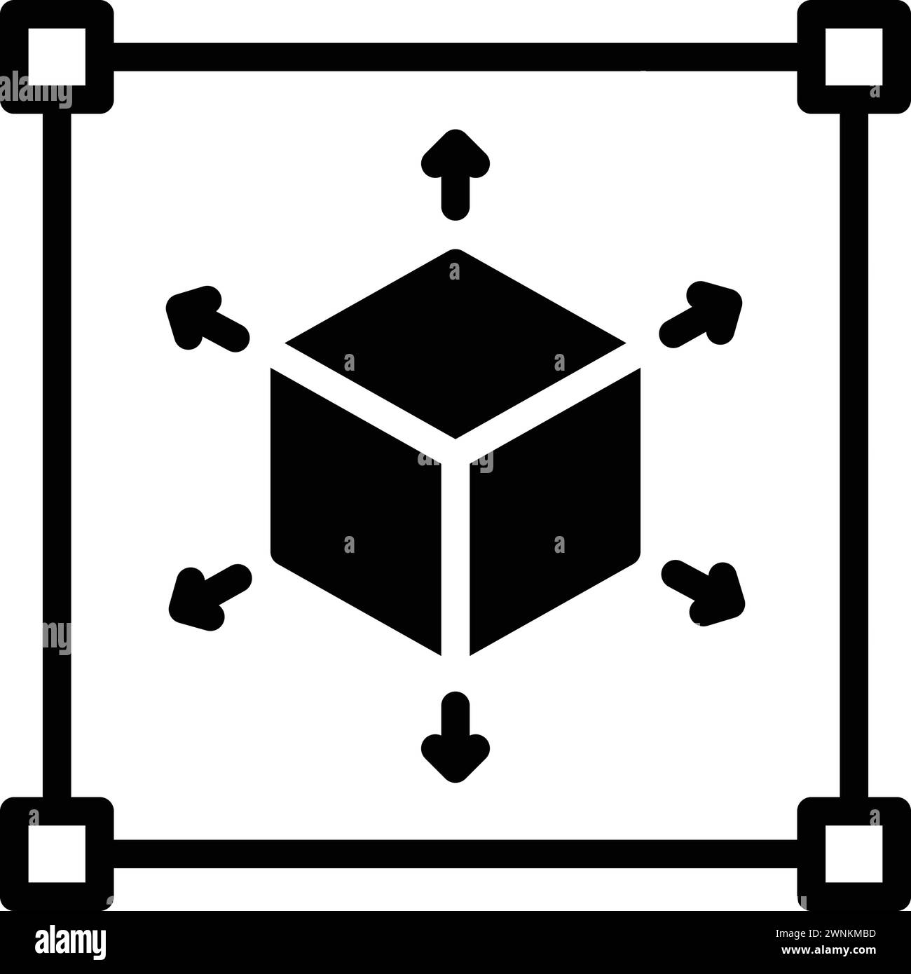 Icon for dimensional,shape Stock Vector Image & Art - Alamy