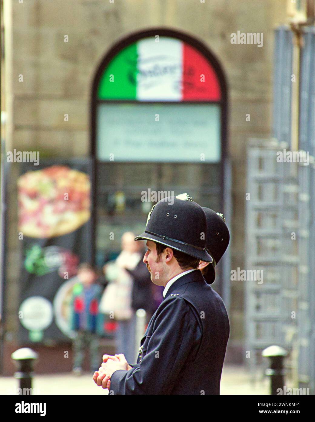 Glasgow, Scotland, UK. 3rd March, 2024: “Lockerbie” filming in the city centre saw john street and the area behind george square transformed into 90’s London Gerard Ferry/Alamy Live News Stock Photo
