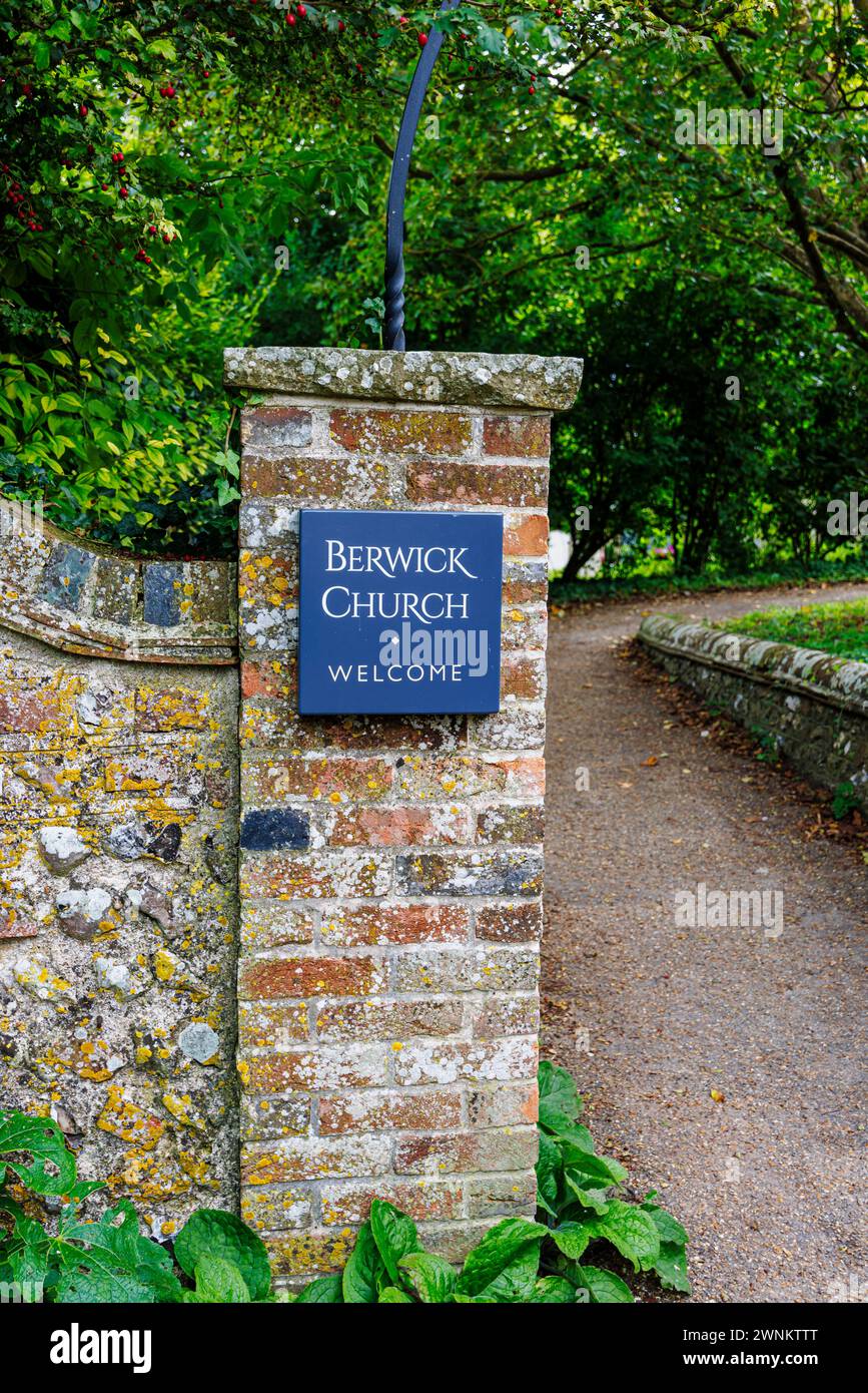 Entrance sign at Berwick Church (St Michael & All Angels Church ...