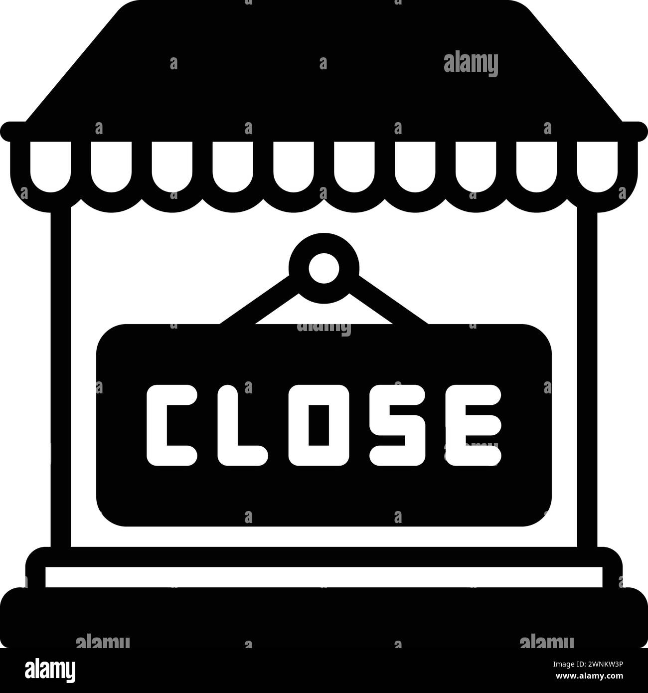 Icon for closed,barred Stock Vector