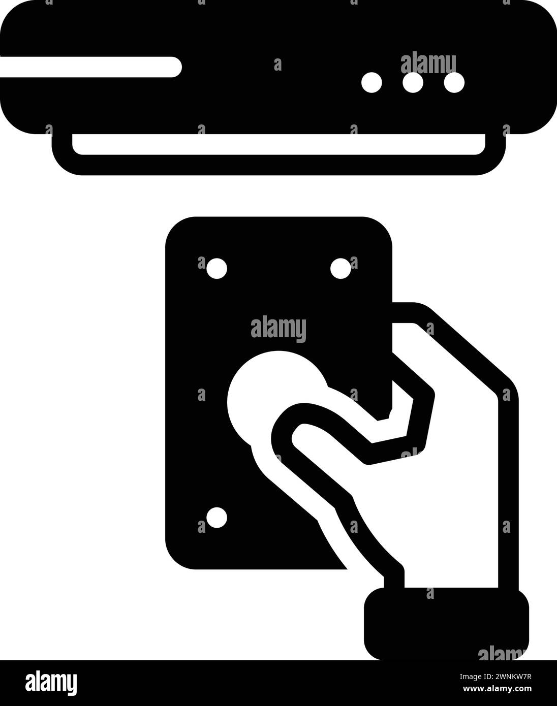 Icon for controlling,restraining Stock Vector