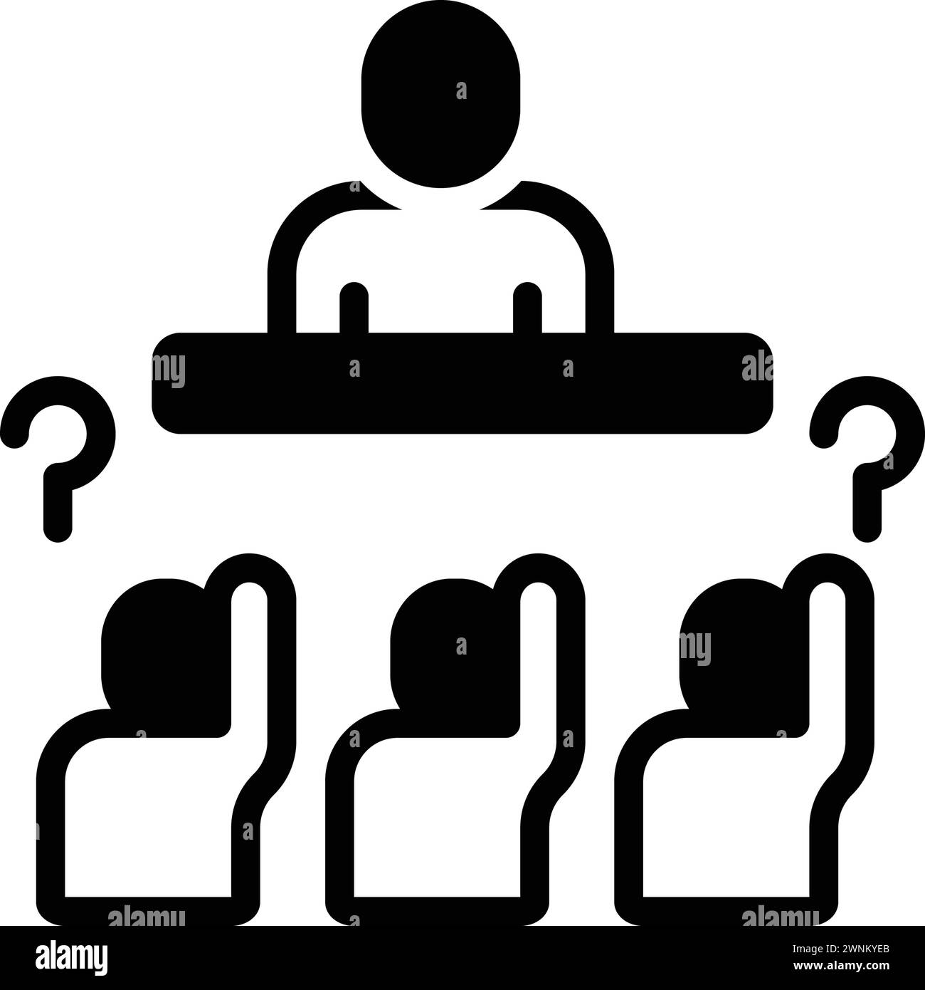 Icon questioning interrogation Stock Vector Images - Alamy