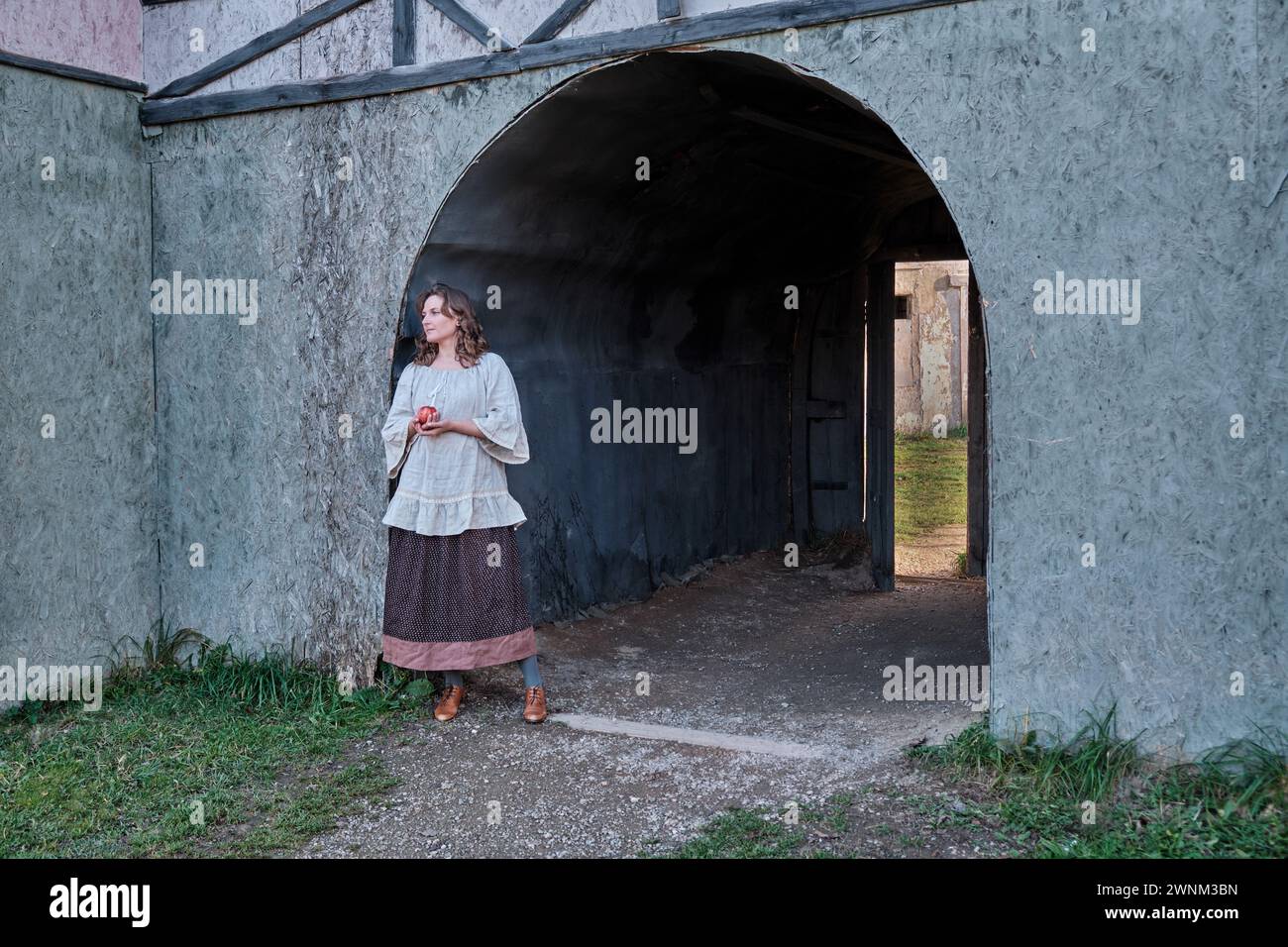 Woman evening dress in old house hi-res stock photography and images - Alamy